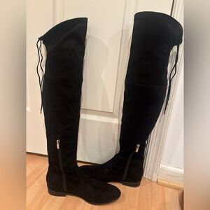 Marc Fisher Black Suede Over-The-Knee Boots